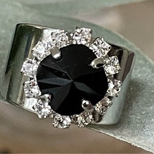 NEW Swarovski Halo Crystal Adjustable Ring